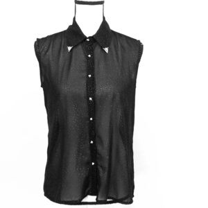 Sheer black blouse